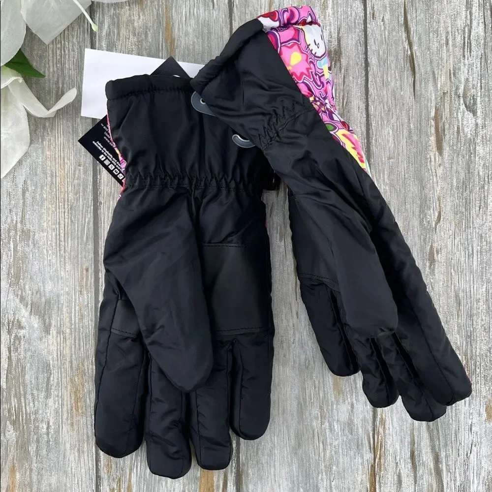 Hello Kitty Pink Beanie Hat & Gloves 3-Piece Set